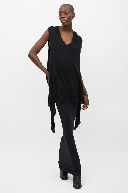 Rick Owens SS 07 Black Asymmetrical Tank