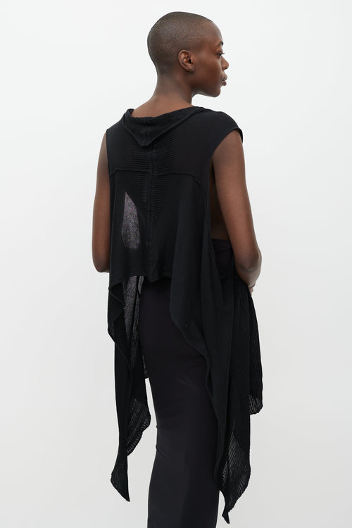 Rick Owens SS 07 Black Asymmetrical Tank