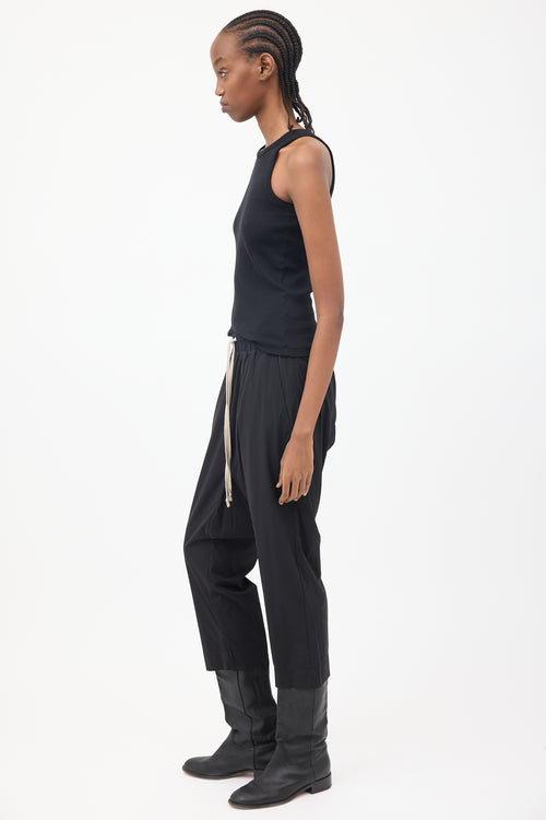 Rick Owens SS 2015 Black Faun Drop Seat Pant