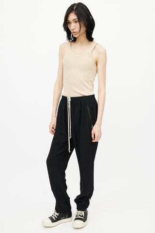 Rick Owens SS 21 Black Drop Seat Trouser