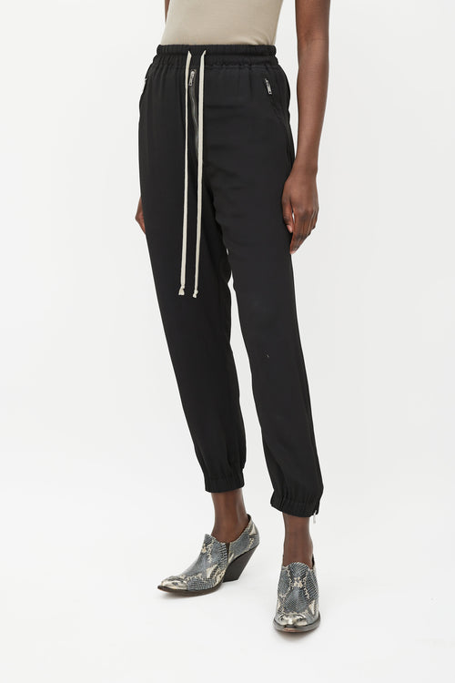 Rick Owens SS 21 Black Drop Seat Trouser