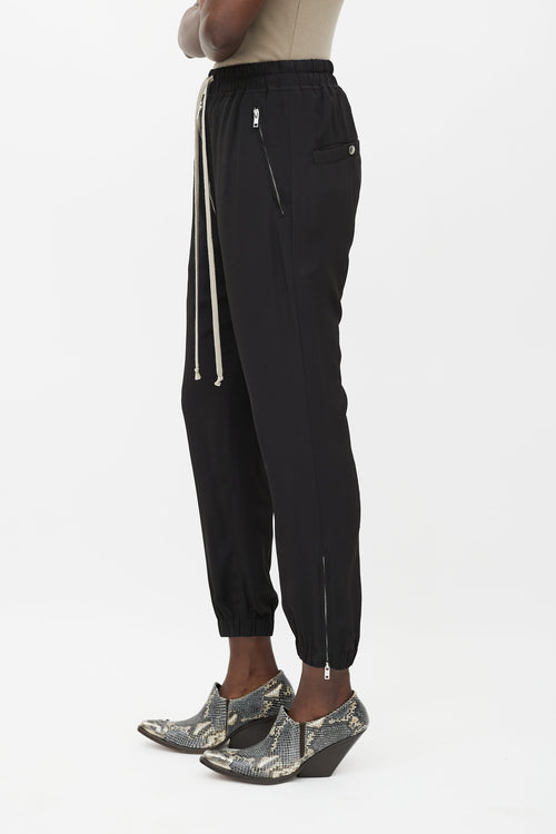 Rick Owens SS 21 Black Drop Seat Trouser