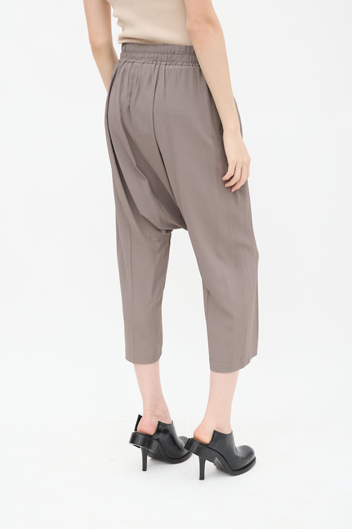 Rick Owens Taupe Drop Seat Pant