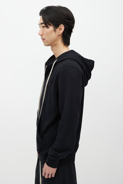 Rick Owens X Champion Black Hoodie Zip Up Sweater