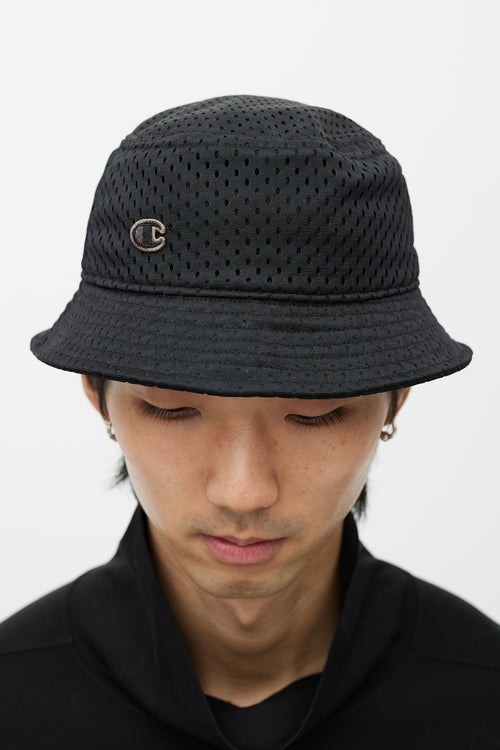 Rick Owens X Champion Black Mesh Jersey Bucket