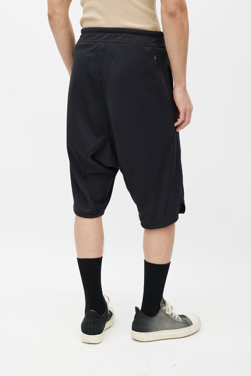 Rick Owens X Champion Black Mesh Jersey Shorts