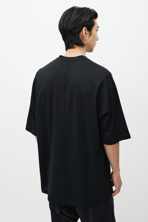 Rick Owens X Champion Black Mesh Jersey T-Shirt