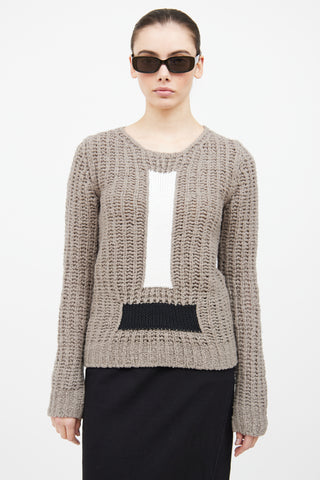 Rick Owens FW 2020 Grey Wool Knit Sweater