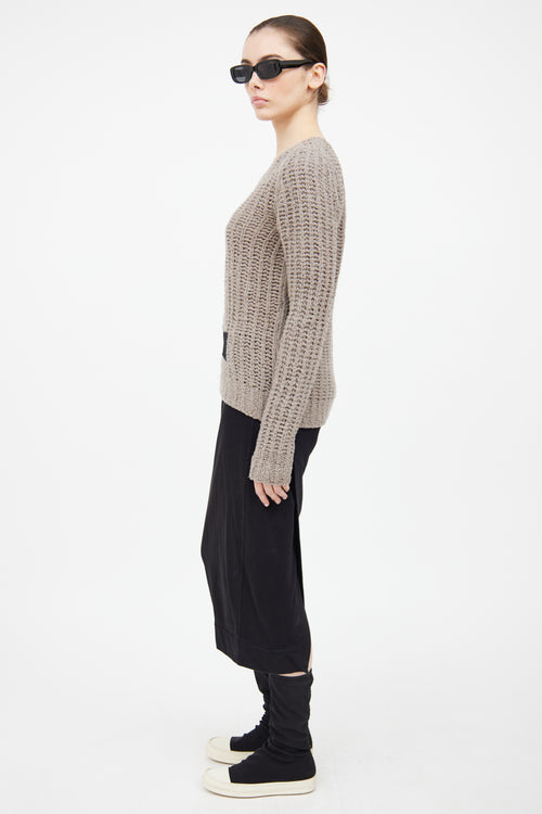 Rick Owens FW 2020 Grey Wool Knit Sweater