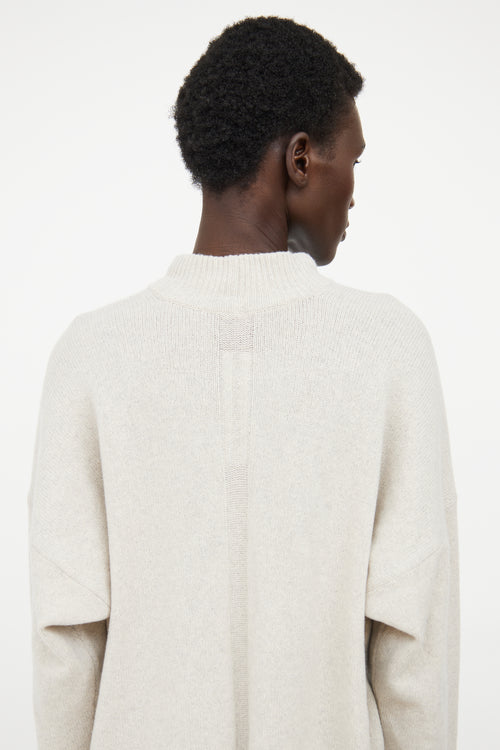 Rick Owens Grey Cashmere Long Sleeve Sweater