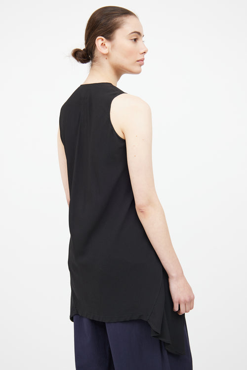 Rick Owens SS 2011 Black V-neck Tunic Top