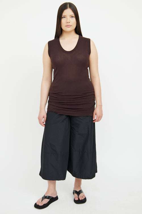 Rick Owens Brown Sleeveless Top