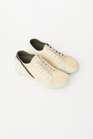 Rick Owens Cream Suede Babel Geotrasher Low Top Sneaker