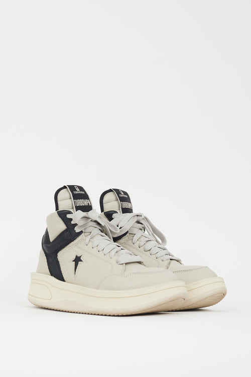 Rick Owens DRKSHDW X Converse Grey 
Black TURBOWPN Sneaker