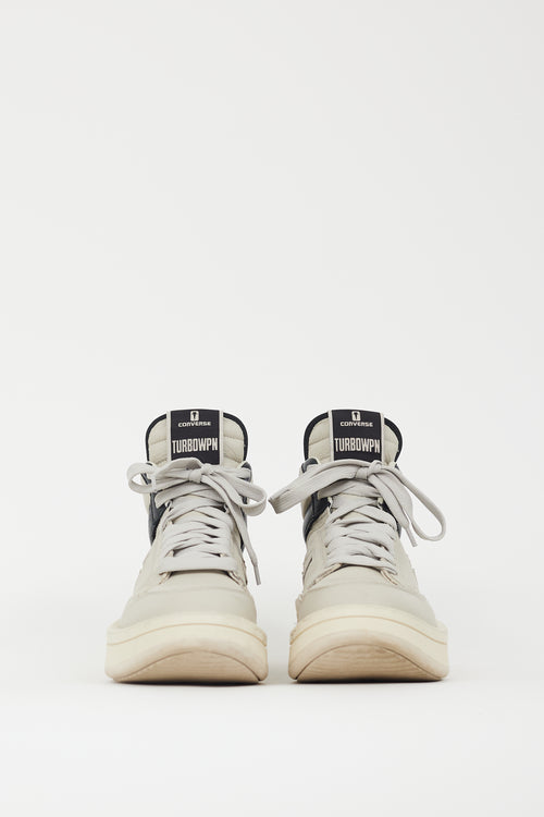 Rick Owens DRKSHDW X Converse Grey 
Black TURBOWPN Sneaker