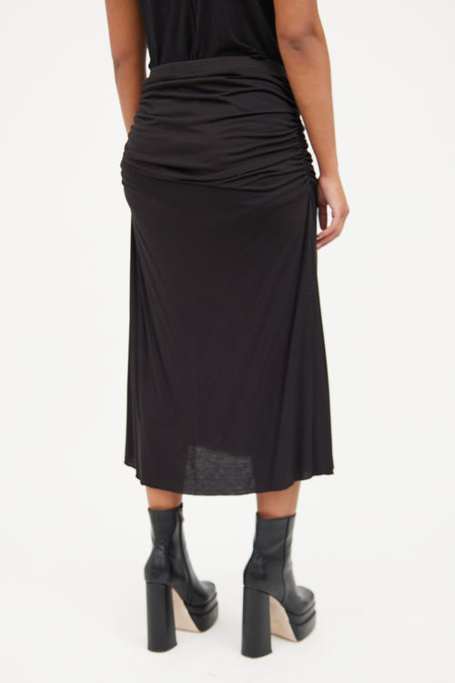 Rick Owens Lilies Black Fog Midi Skirt