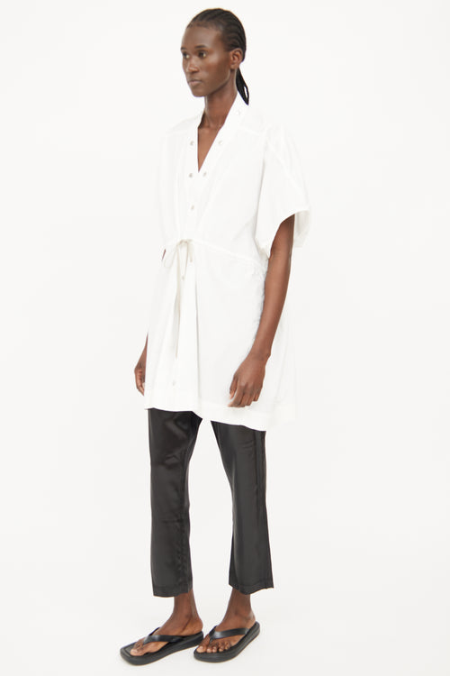 Rick Owens White Drawstring Top