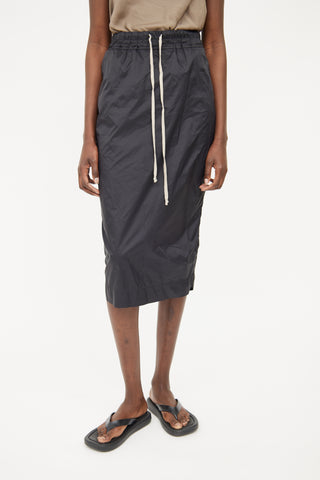 Rick Owens Black Nylon   Skirt