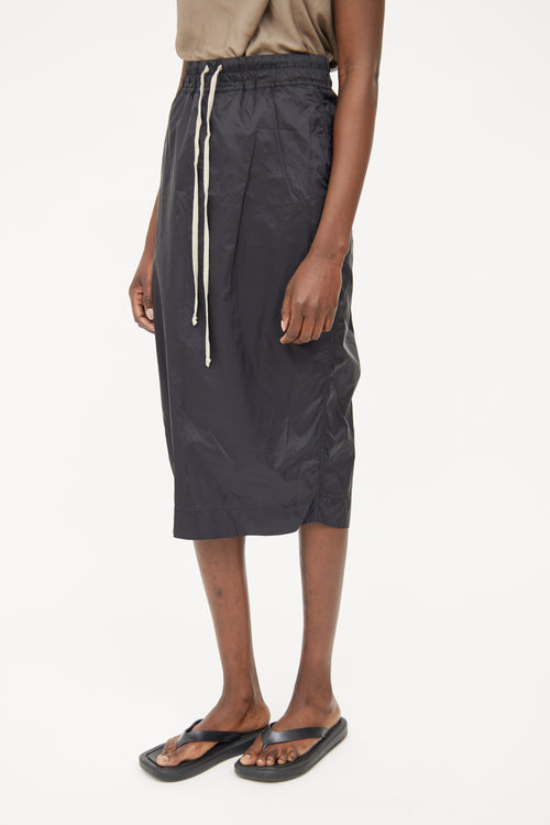 Rick Owens Black Nylon   Skirt