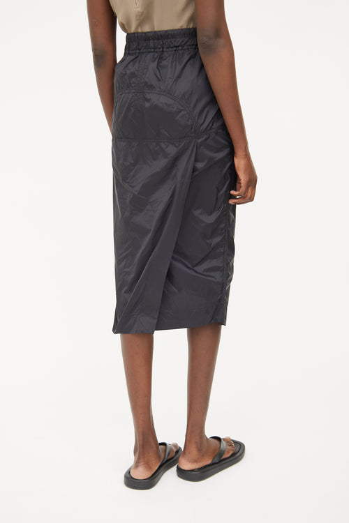 Rick Owens Black Nylon   Skirt