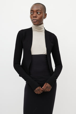 Rick Owens FW19 Black Open Front Cardigan