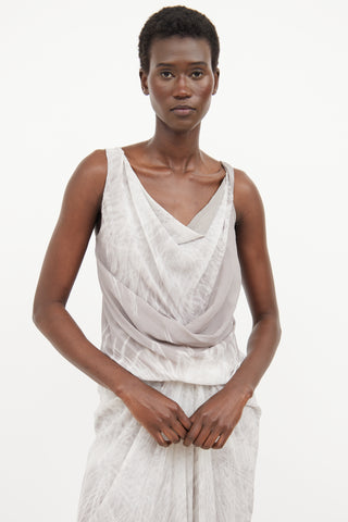 Rick Owens SS10 Grey Draped Dress