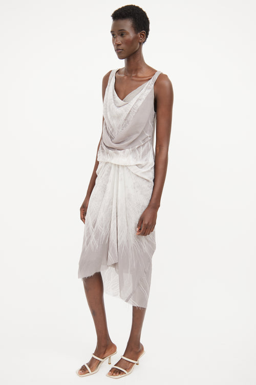 Rick Owens SS10 Grey Draped Dress