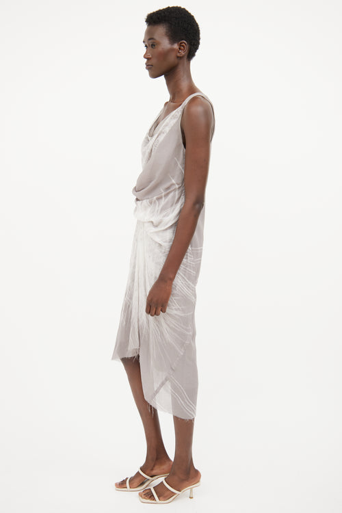 Rick Owens SS10 Grey Draped Dress