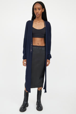 Rick Owens FW 2020 Navy Knit Cardigan