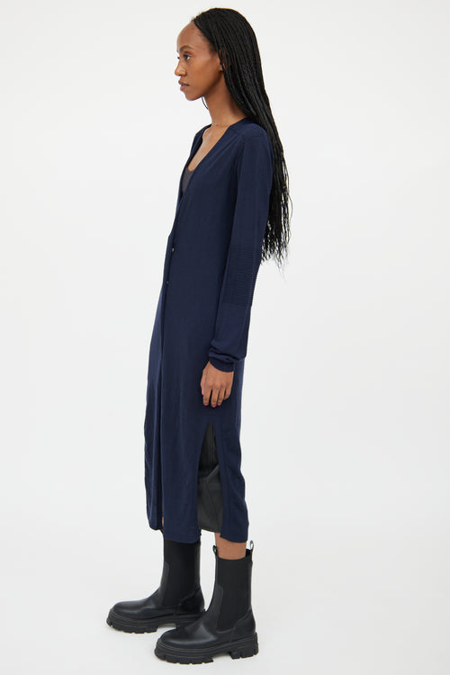 Rick Owens FW 2020 Navy Knit Cardigan