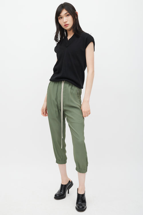 Rick Owens SS 2023 Edfu Green Drawstring Pant