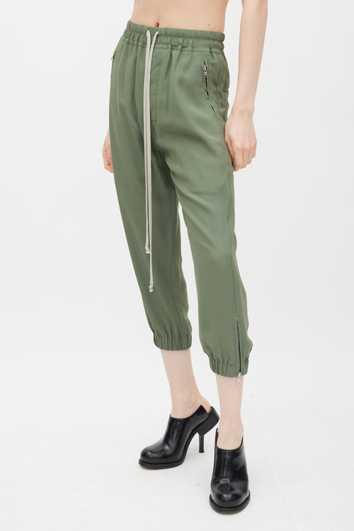 Rick Owens SS 2023 Edfu Green Drawstring Pant