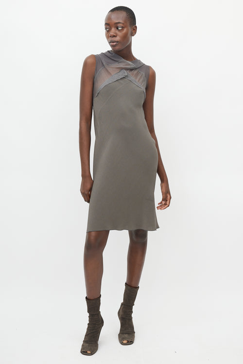 Rick Owens SS 2010 Grey Open Back Dress