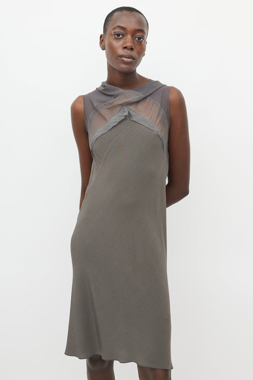 Rick Owens SS 2010 Grey Open Back Dress