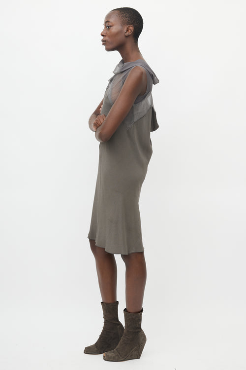 Rick Owens SS 2010 Grey Open Back Dress