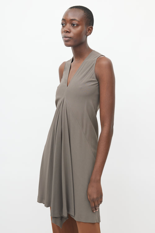 Rick Owens SS 2012 Taupe Asymmetrical Sleeveless Dress