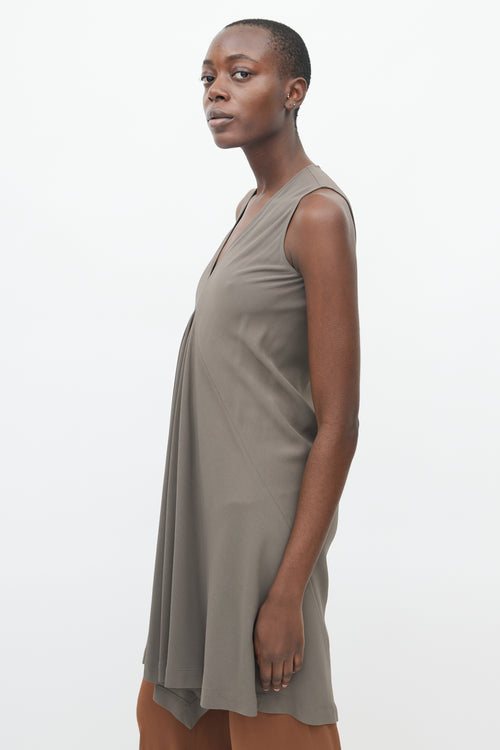 Rick Owens SS 2012 Taupe Asymmetrical Sleeveless Dress