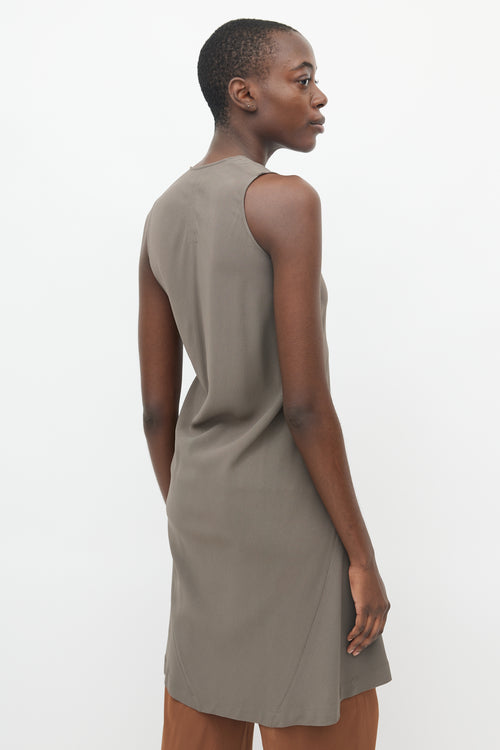 Rick Owens SS 2012 Taupe Asymmetrical Sleeveless Dress