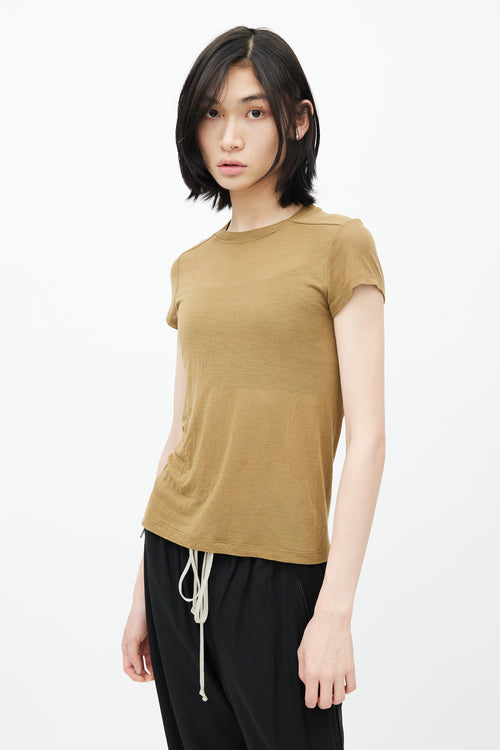 Rick Owens SS 2019 Babel Khaki T-Shirt