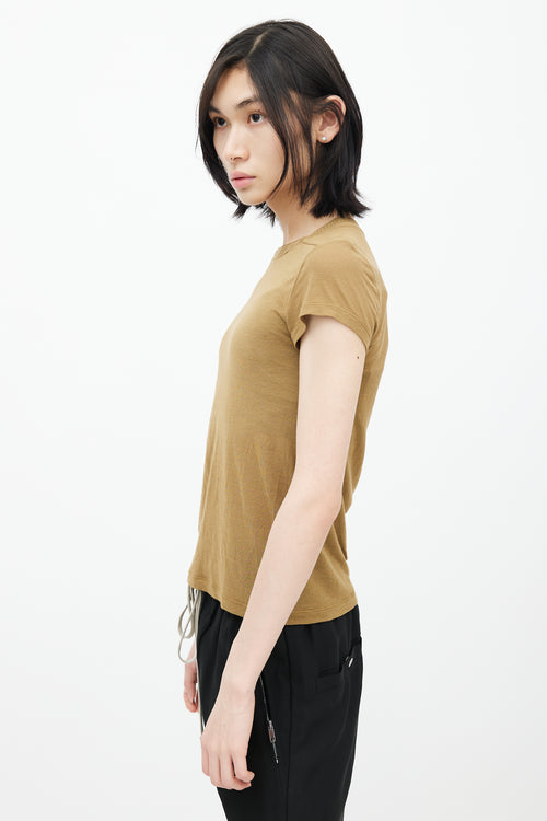 Rick Owens SS 2019 Babel Khaki T-Shirt