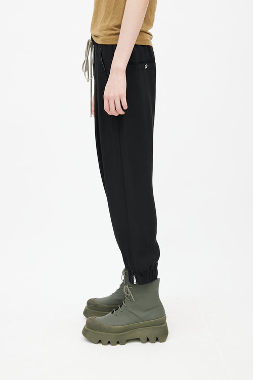 Rick Owens SS 2022 Fogachine Black Drawstring Pant