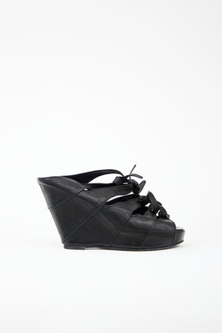 Rick Owens SS 2011 Leather Knot Wedge