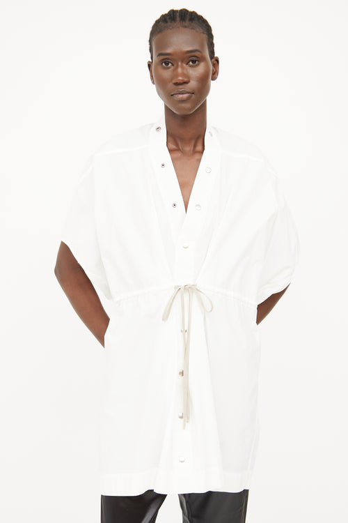 Rick Owens White Drawstring Top