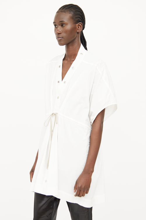 Rick Owens White Drawstring Top