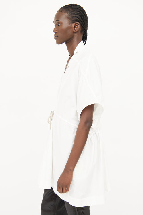 Rick Owens White Drawstring Top