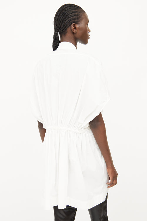 Rick Owens White Drawstring Top