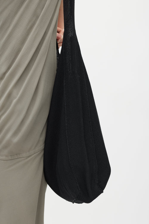 Rick Owens Black Nylon Mesh Crossbody Bag