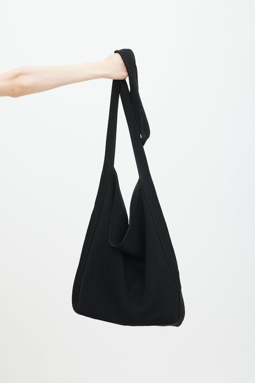 Rick Owens Black Nylon Mesh Crossbody Bag