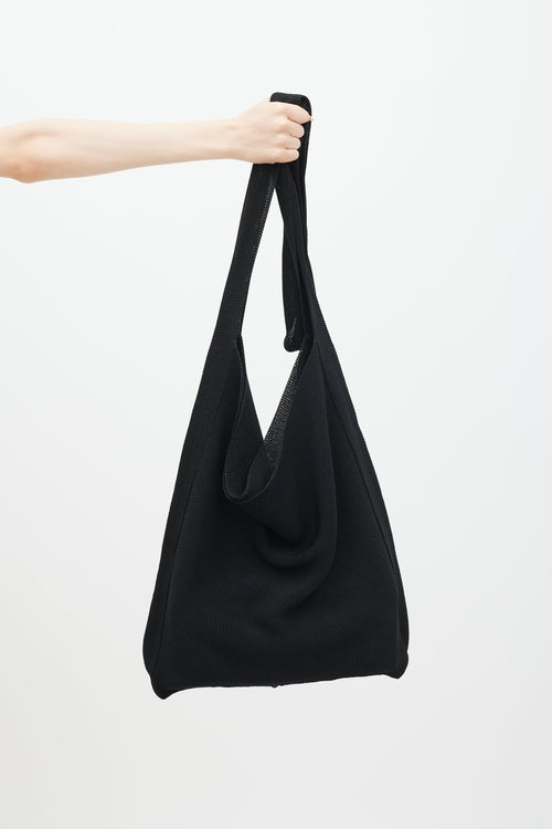 Rick Owens Black Nylon Mesh Crossbody Bag