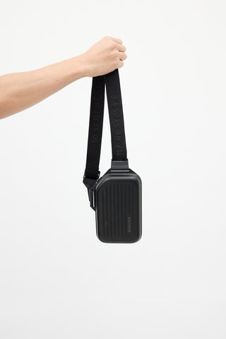 Rimowa Black Aluminum Sling Clutch Bag